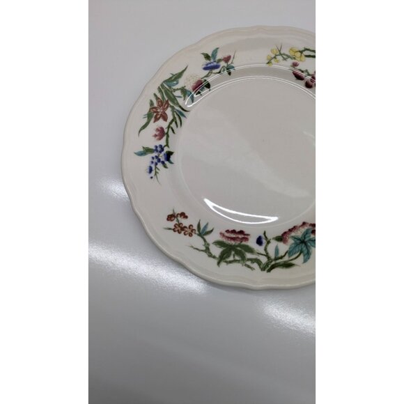 Syracuse China Bombay Restaurant Ware 9" Floral Plate Vintage Scalloped Edge USA - Picture 4 of 12